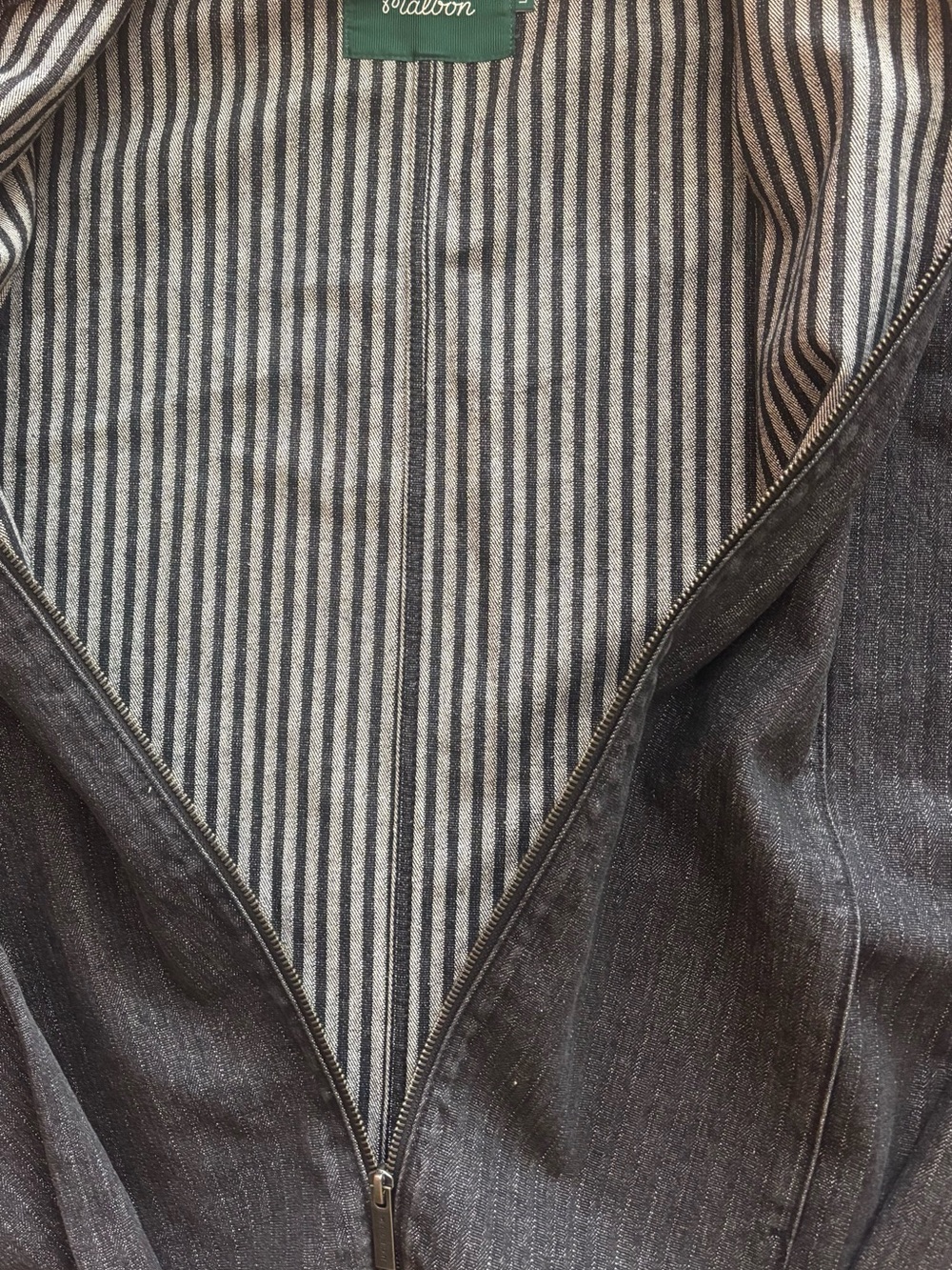 New Malbon Golf FOREMAN JACKET size L Black Stonewashed Denim IRONWORKS DIVISION - Picture 3 of 5